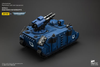 Ultramarines Razorback with twin lascannon- 1/18 warhammer 40k Action Figure By JOYTOY