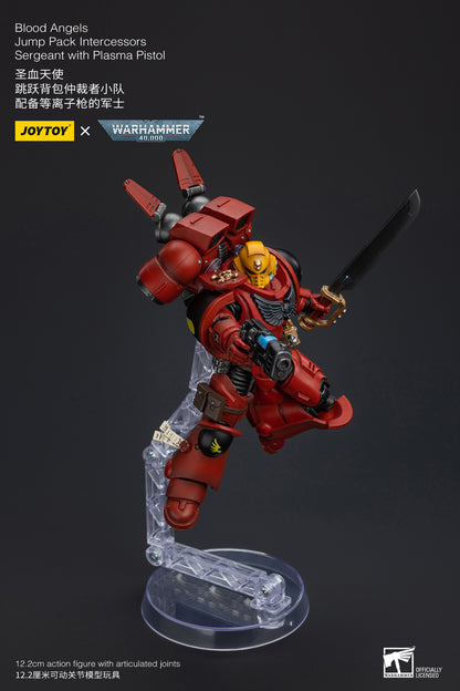 Blood Angels Jump Pack Intercessors Sergeant With Plasma Pistol - Warhammer 40K Action Figure By JOYTOY