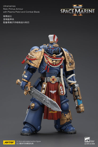 Ultramarines Heavy Relic Primus Armor with Heavy Relic Bolt Rifle - "Warhammer 40,000" 1/18 Action Figure By JOYTOY