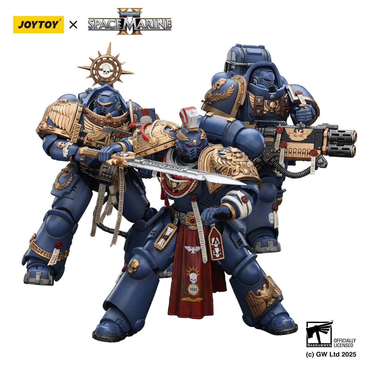 Ultramarines Heavy Relic Primus Armor with Heavy Relic Bolt Rifle - "Warhammer 40,000" 1/18 Action Figure By JOYTOY