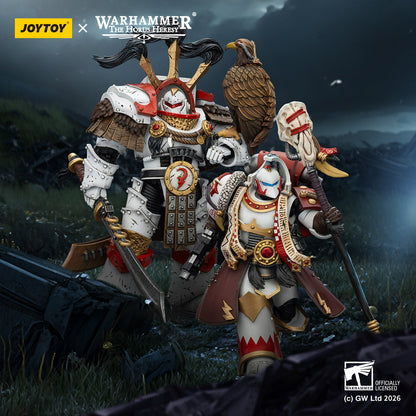 White Scars Stormseer Consul & Legion Praetor -Warhammer 40k 1/18 Action Figure By JOYTOY