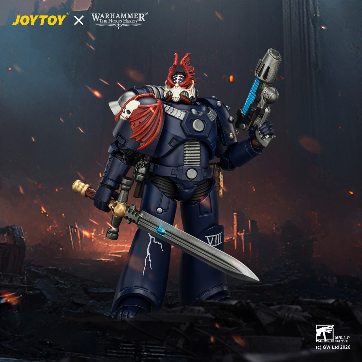 Night Lords MKVI Tactical Legionary & MK III Tactical Legionary - "The Horus Heresy" Primarch-Warhammer 40k 1/18 Action Figure By JOYTOY