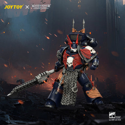 Night Lords Legion Praetor with Jump pack - "The Horus Heresy" Primarch-Warhammer 40k 1/18 Action Figure By JOYTOY