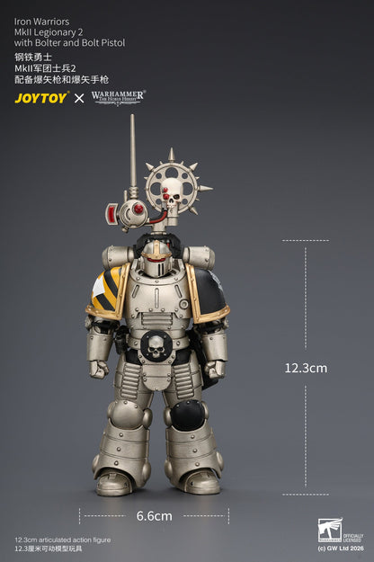 Iron Warriors Mkll Tactical Sergeant & Legionary - Primarch-Warhammer 40k 1/18 Action Figure By JOYTOY