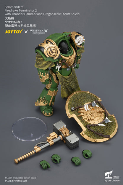 Salamanders Firedrake Terminator 1 & Terminator 2 - "The Horus Heresy" Warhammer 40k 1/18 Action Figure By JOYTOY