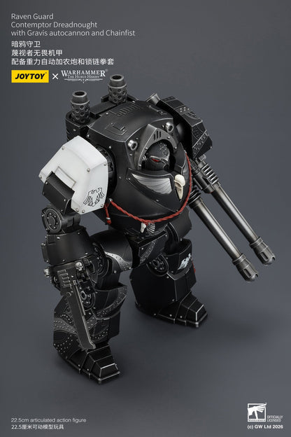 Raven Guard  Contemptor Dreadnought with Gravis autocannon and Chainfist - Warhammer "The Horus Heresy" 1/18 Action Figure By JOYTOY