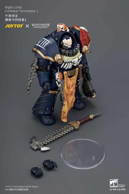Night Lords Contekar Terminator Dissident & Contekar Terminator - "The Horus Heresy" Primarch-Warhammer 40k 1/18 Action Figure By JOYTOY