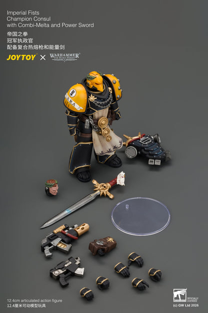 Imperial Fists Champion Consul with Combi-Melta and Power Sword - Warhammer "The Horus Heresy" 1/18 Action Figure By JOYTOY