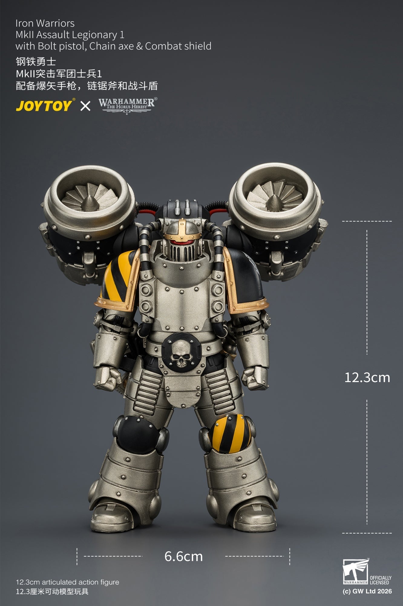 Iron Warriors MkII Assault Sergeant & Legionary - Primarch-Warhammer 40k 1/18 Action Figure By JOYTOY