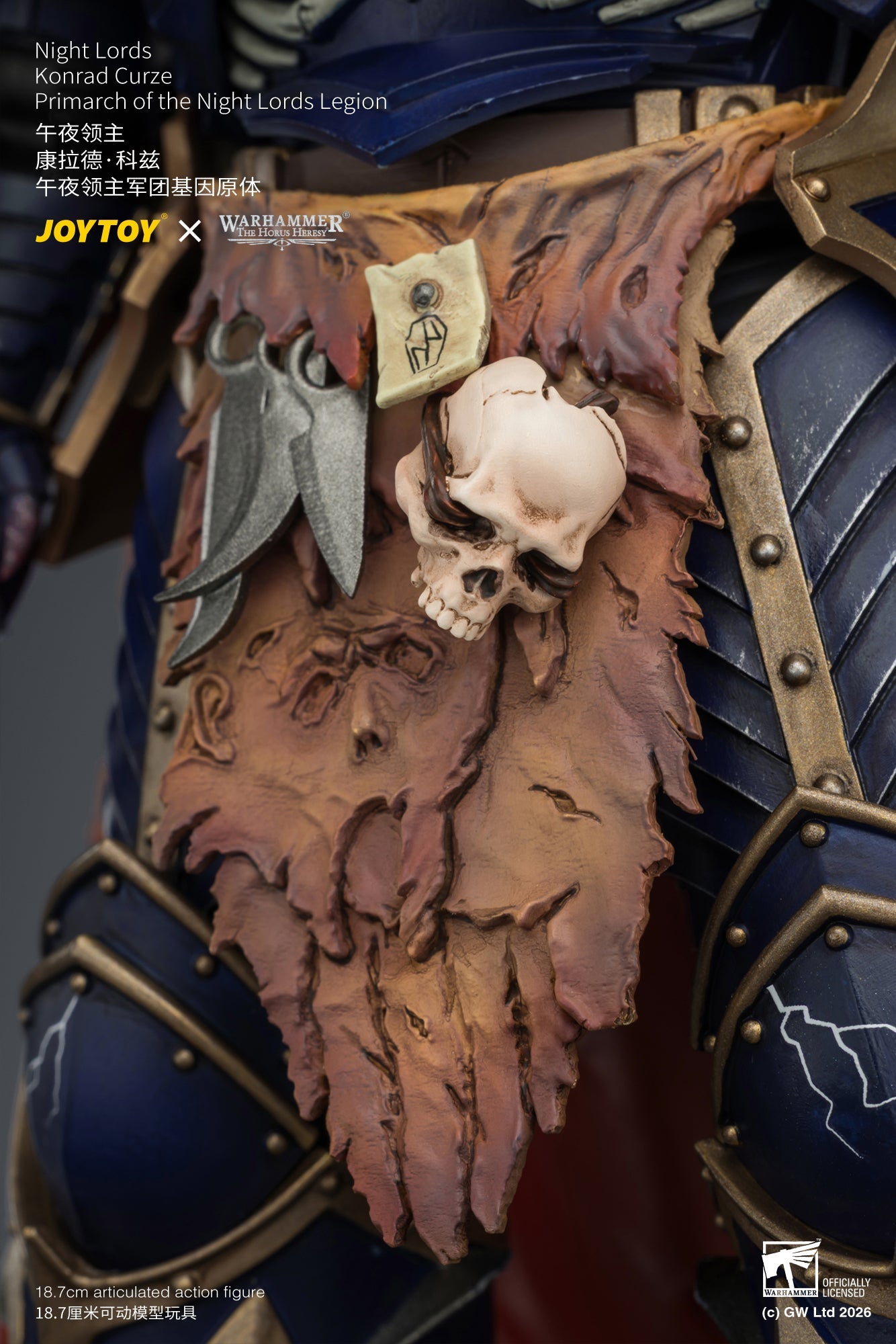Night Lords Konrad Curze Primarch of the Night Lords Legion - "The Horus Heresy" Warhammer 1/18 Action Figure By JOYTOY