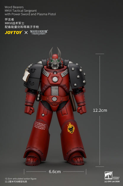 Word Bearers Erebus, the Dark Apostle & MkVI Tactical Sergeant - Warhammer "The Horus Heresy" 1/18 Action Figure By JOYTOY