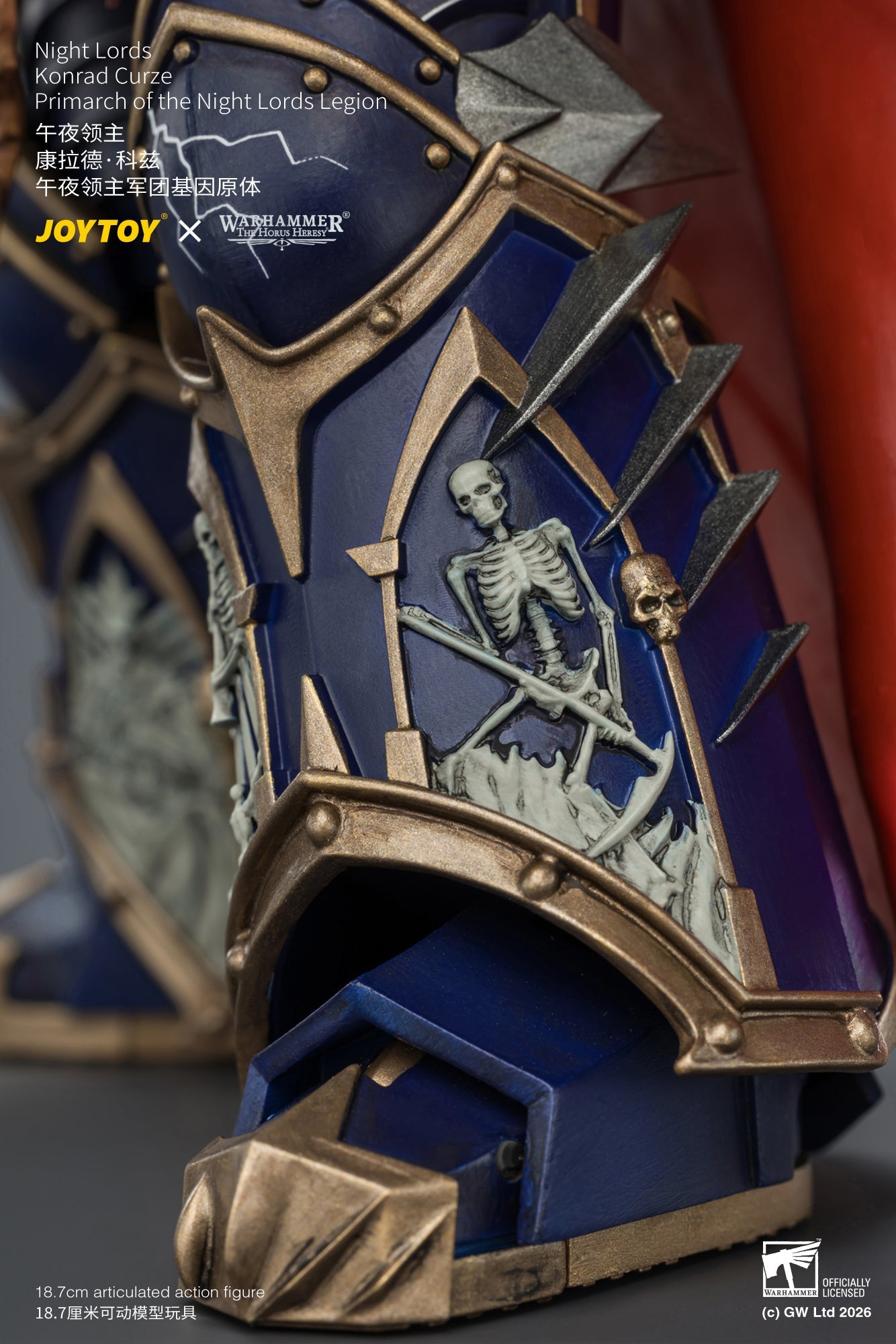 Night Lords Konrad Curze Primarch of the Night Lords Legion - "The Horus Heresy" Warhammer 1/18 Action Figure By JOYTOY