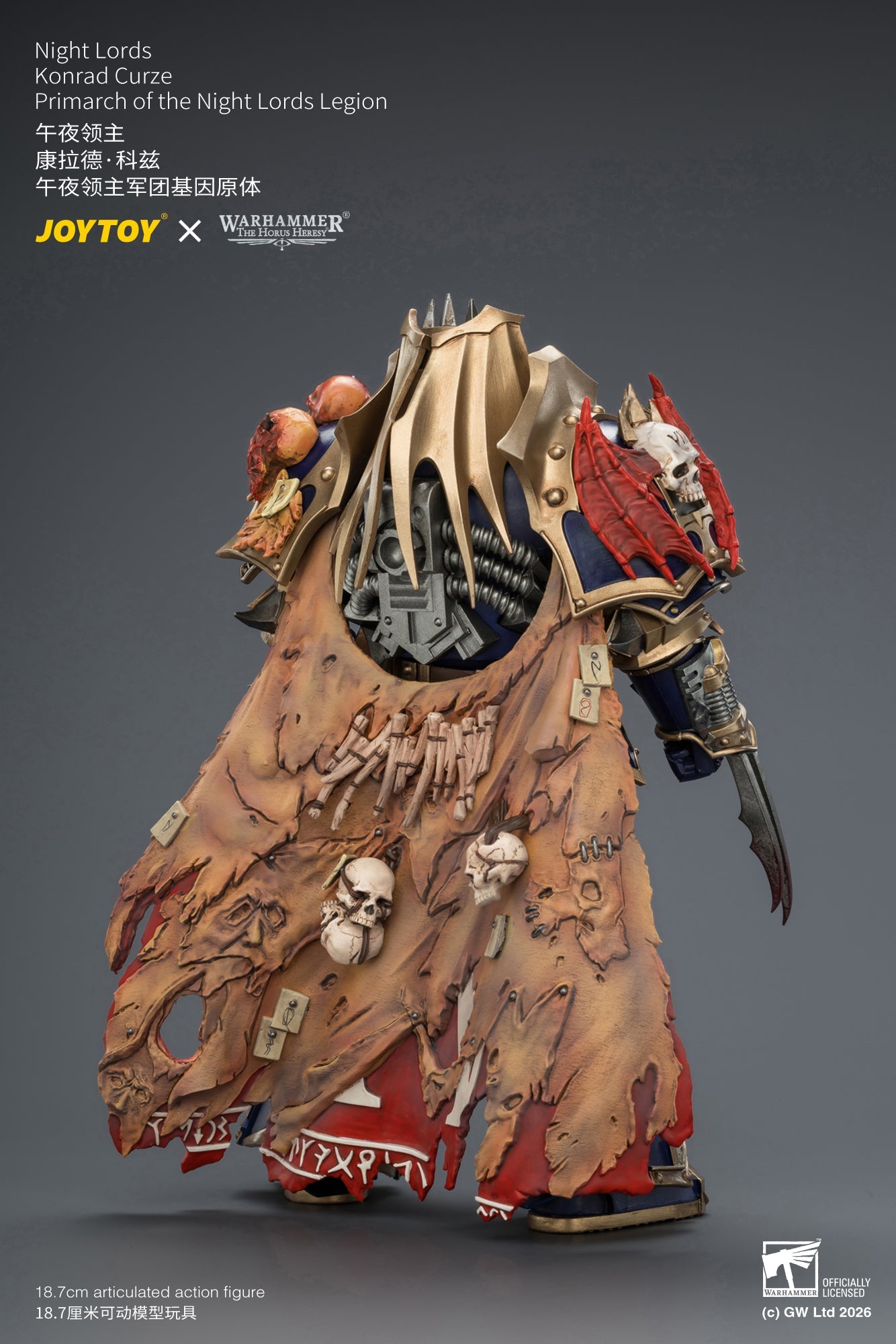 Night Lords Konrad Curze Primarch of the Night Lords Legion - "The Horus Heresy" Warhammer 1/18 Action Figure By JOYTOY