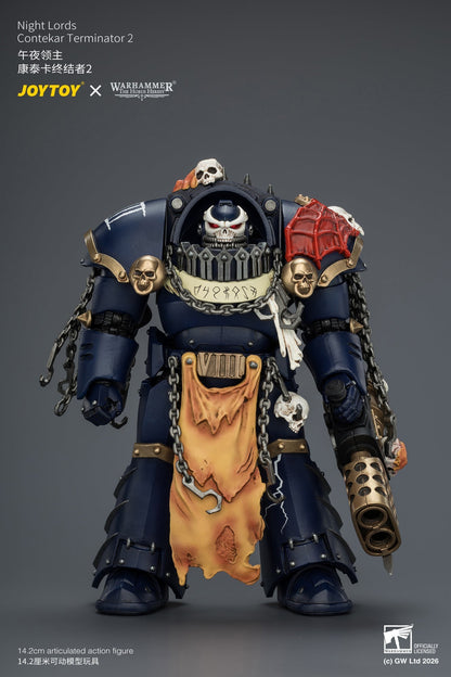 Night Lords Contekar Terminator Dissident & Contekar Terminator - "The Horus Heresy" Primarch-Warhammer 40k 1/18 Action Figure By JOYTOY