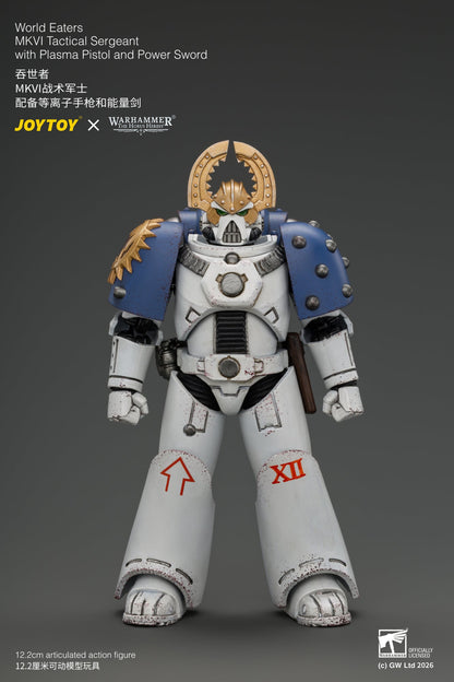 World Eaters MKVI Tactical Sergeant with Plasma Pistol and Power Sword - Warhammer "The Horus Heresy" 1/18 Action Figure By JOYTOY