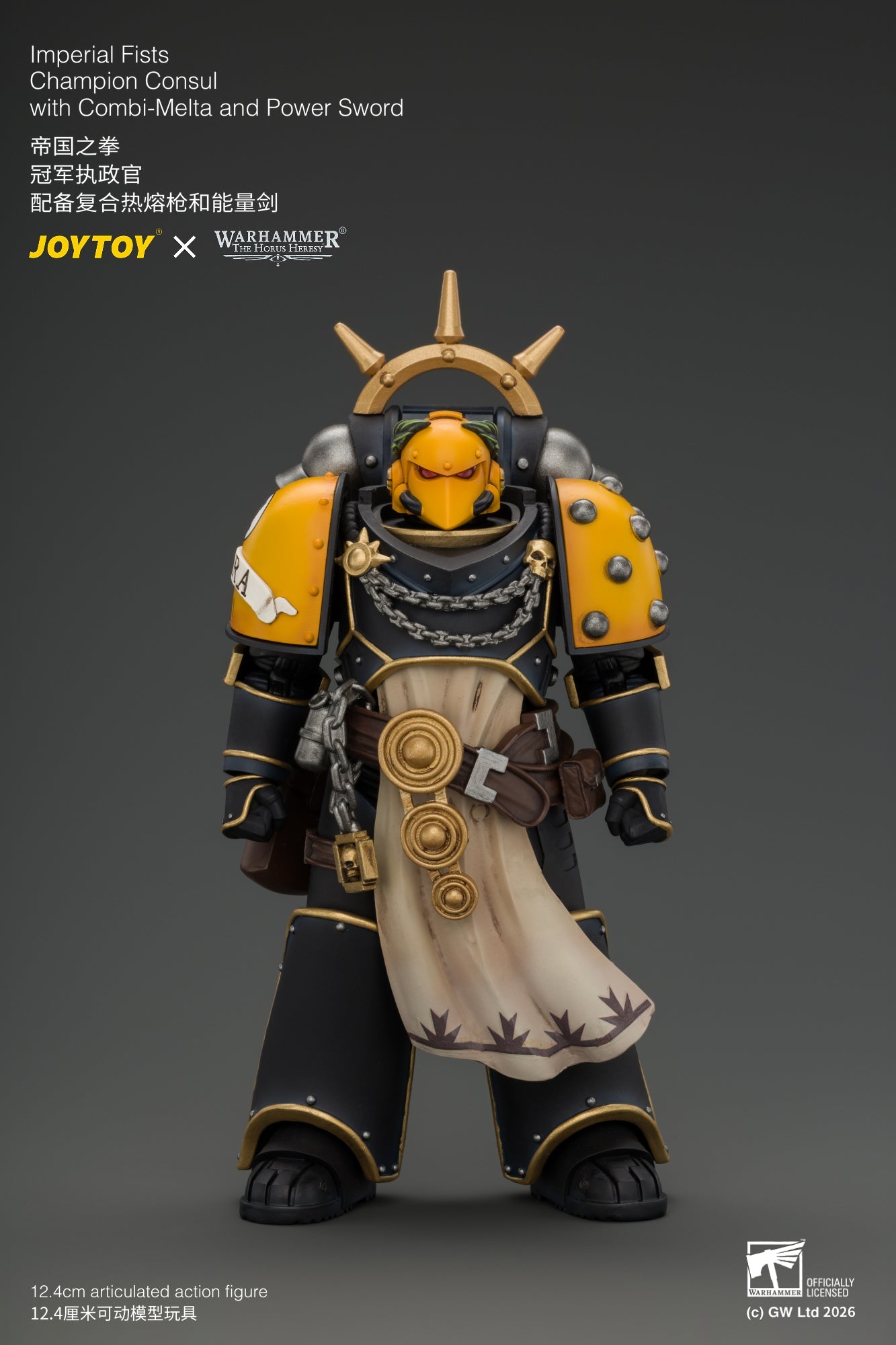 Imperial Fists Champion Consul with Combi-Melta and Power Sword - Warhammer "The Horus Heresy" 1/18 Action Figure By JOYTOY