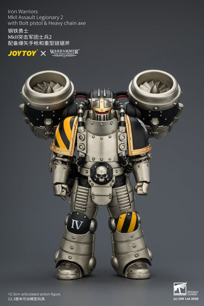 Iron Warriors MkII Assault Sergeant & Legionary - Primarch-Warhammer 40k 1/18 Action Figure By JOYTOY