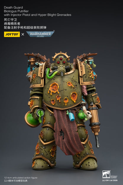 Death Guard Biologus Putrifier & Death Guard Tallyman - "Warhammer 40,000” 1/18 Action Figure By JOYTOY