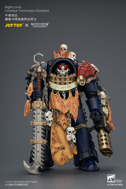 Night Lords Contekar Terminator Dissident & Contekar Terminator - "The Horus Heresy" Primarch-Warhammer 40k 1/18 Action Figure By JOYTOY