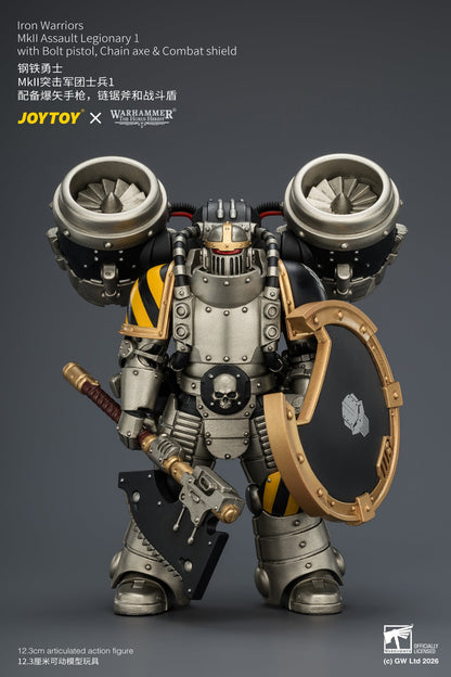 Iron Warriors MkII Assault Sergeant & Legionary - Primarch-Warhammer 40k 1/18 Action Figure By JOYTOY