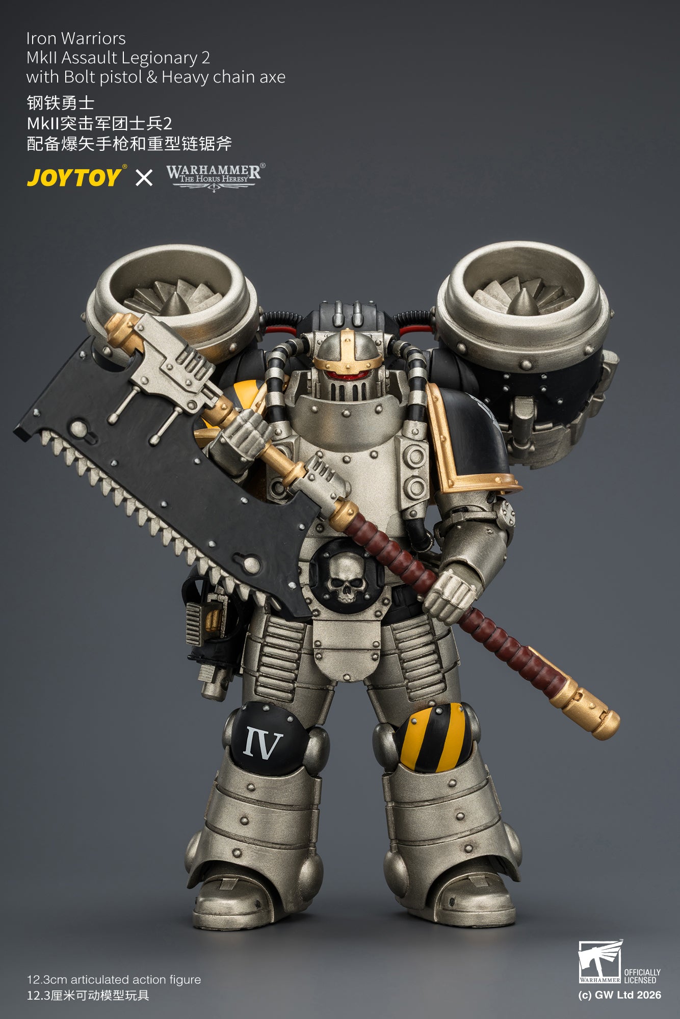 Iron Warriors MkII Assault Sergeant & Legionary - Primarch-Warhammer 40k 1/18 Action Figure By JOYTOY