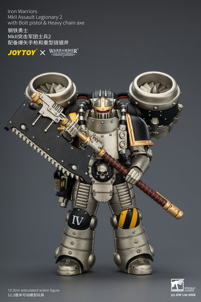 Iron Warriors MkII Assault Sergeant & Legionary - Primarch-Warhammer 40k 1/18 Action Figure By JOYTOY