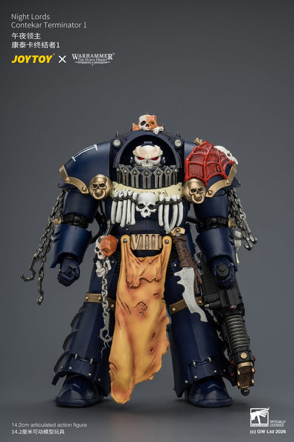 Night Lords Contekar Terminator Dissident & Contekar Terminator - "The Horus Heresy" Primarch-Warhammer 40k 1/18 Action Figure By JOYTOY