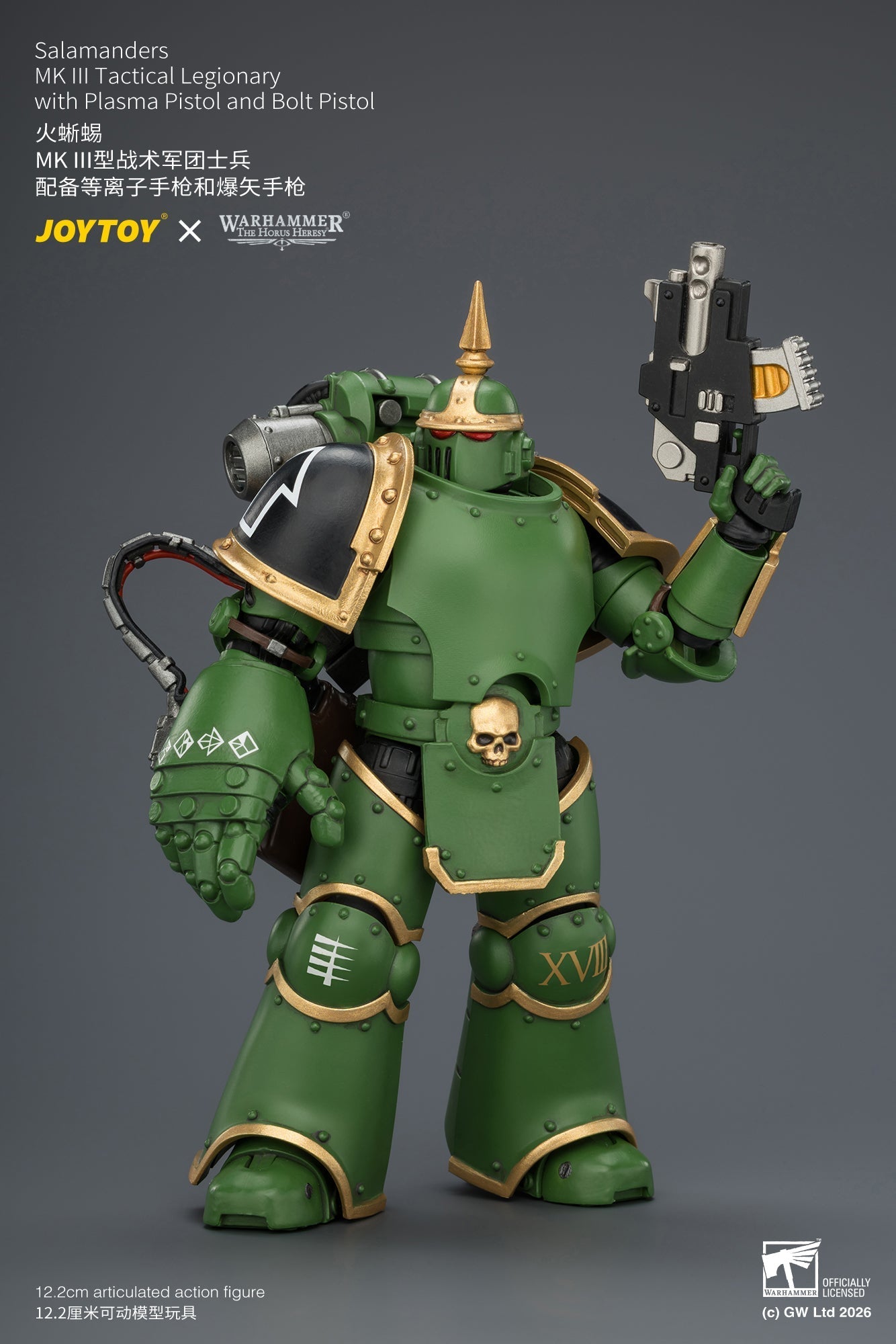 Salamanders MK III Tactical Legionary & MKVI Tactical Legionary - "The Horus Heresy" Warhammer 40k 1/18 Action Figure By JOYTOY