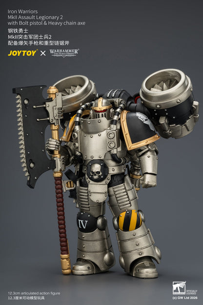 Iron Warriors MkII Assault Sergeant & Legionary - Primarch-Warhammer 40k 1/18 Action Figure By JOYTOY