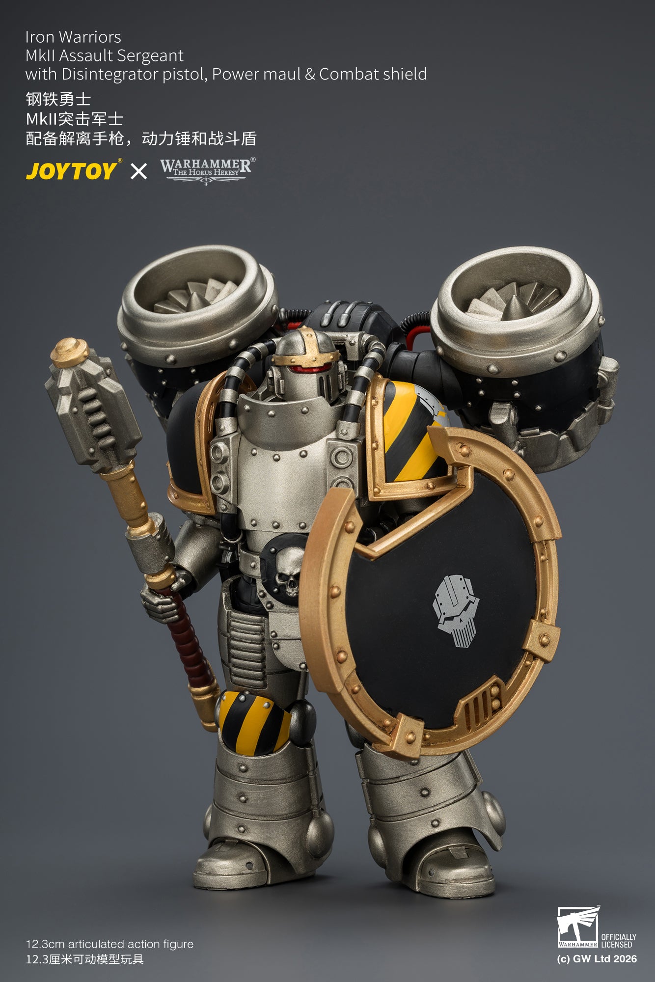 Iron Warriors MkII Assault Sergeant & Legionary - Primarch-Warhammer 40k 1/18 Action Figure By JOYTOY