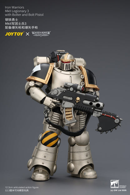 Iron Warriors Mkll Tactical Sergeant & Legionary - Primarch-Warhammer 40k 1/18 Action Figure By JOYTOY