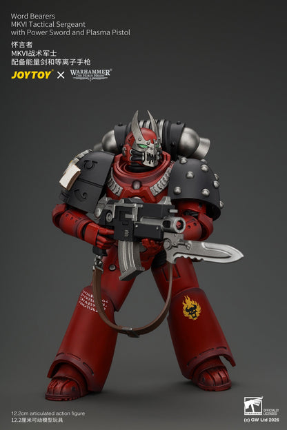Word Bearers Erebus, the Dark Apostle & MkVI Tactical Sergeant - Warhammer "The Horus Heresy" 1/18 Action Figure By JOYTOY