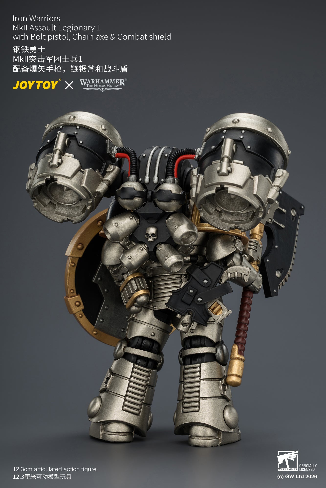 Iron Warriors MkII Assault Sergeant & Legionary - Primarch-Warhammer 40k 1/18 Action Figure By JOYTOY