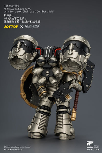 Iron Warriors MkII Assault Sergeant & Legionary - Primarch-Warhammer 40k 1/18 Action Figure By JOYTOY