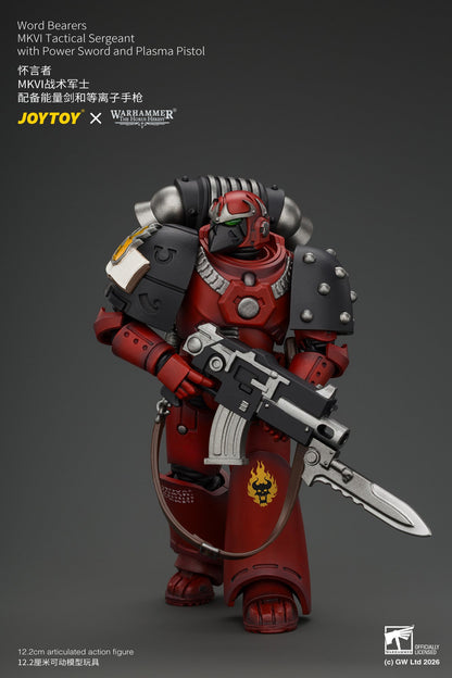 Word Bearers Erebus, the Dark Apostle & MkVI Tactical Sergeant - Warhammer "The Horus Heresy" 1/18 Action Figure By JOYTOY