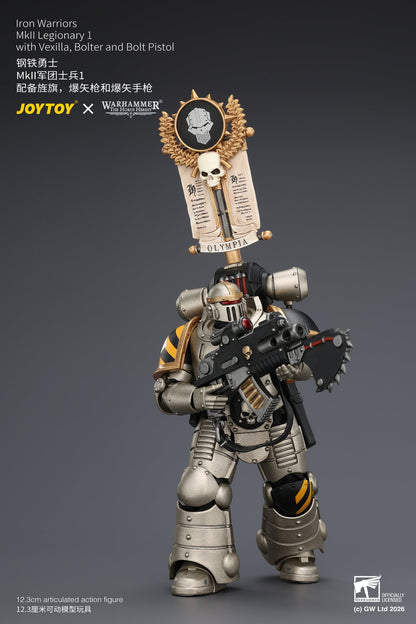 Iron Warriors Mkll Tactical Sergeant & Legionary - Primarch-Warhammer 40k 1/18 Action Figure By JOYTOY