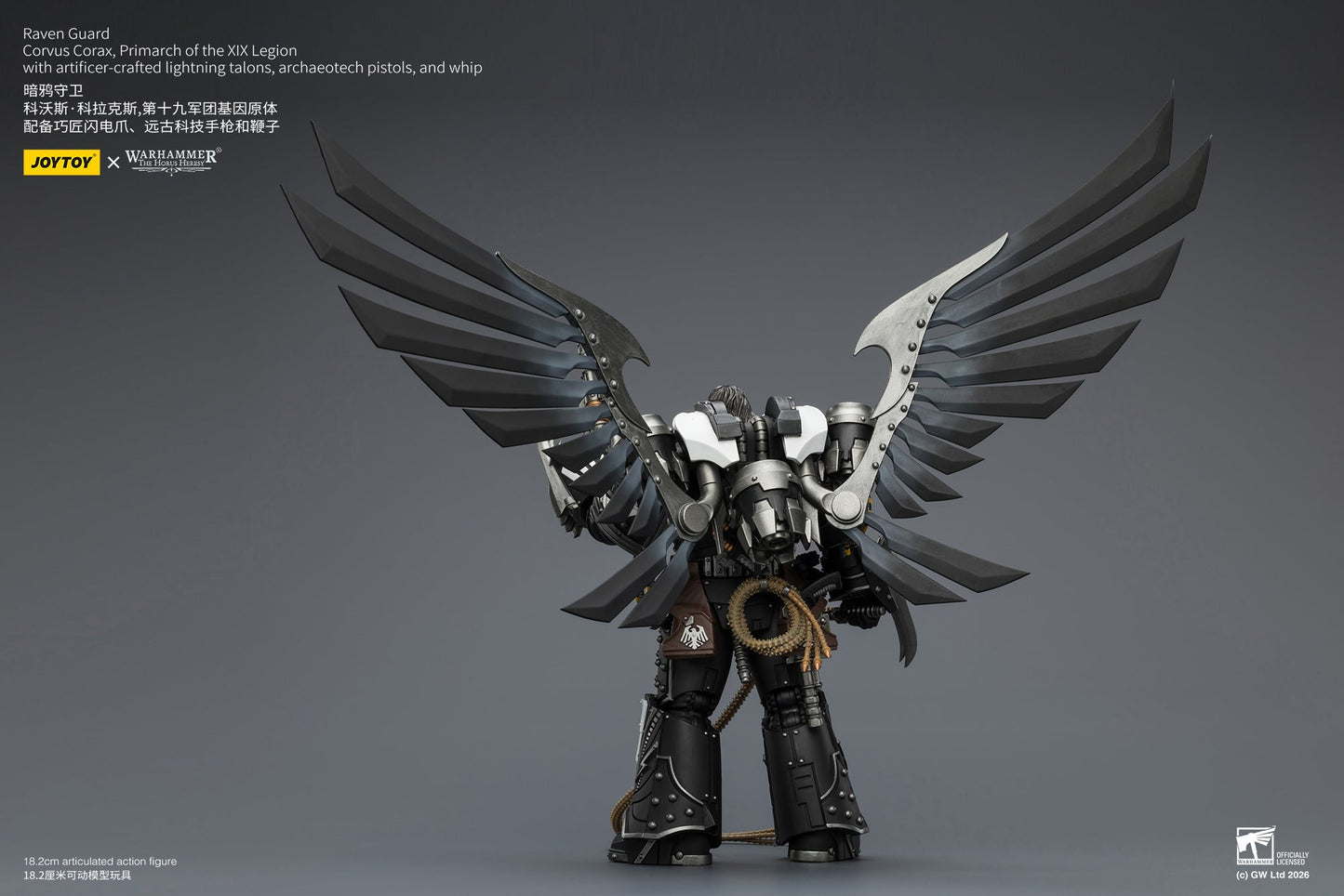 Raven Guard Corvus Corax, Primarch of the XIX Legion - Warhammer "The Horus Heresy" 1/18 Action Figure By JOYTOY