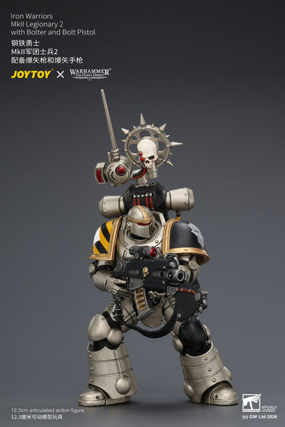 Iron Warriors Mkll Tactical Sergeant & Legionary - Primarch-Warhammer 40k 1/18 Action Figure By JOYTOY