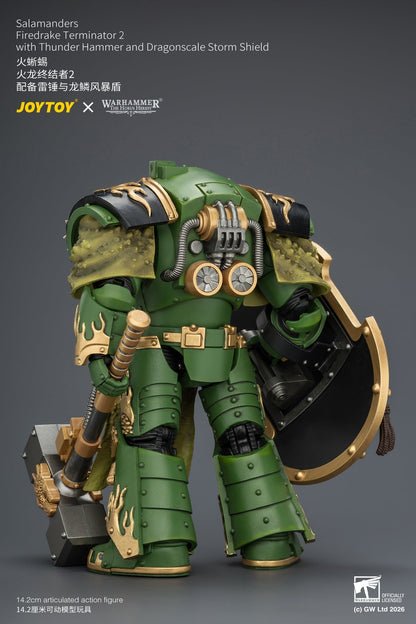 Salamanders Firedrake Terminator 1 & Terminator 2 - "The Horus Heresy" Warhammer 40k 1/18 Action Figure By JOYTOY