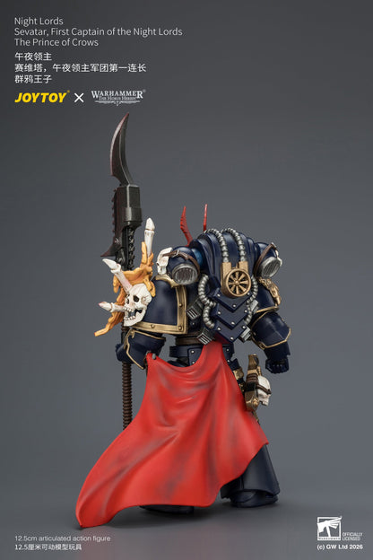 Night Lords Sevatar, First Captain of the Night Lords The Prince of Crows - "The Horus Heresy" Warhammer 40k 1/18 Action Figure By JOYTOY