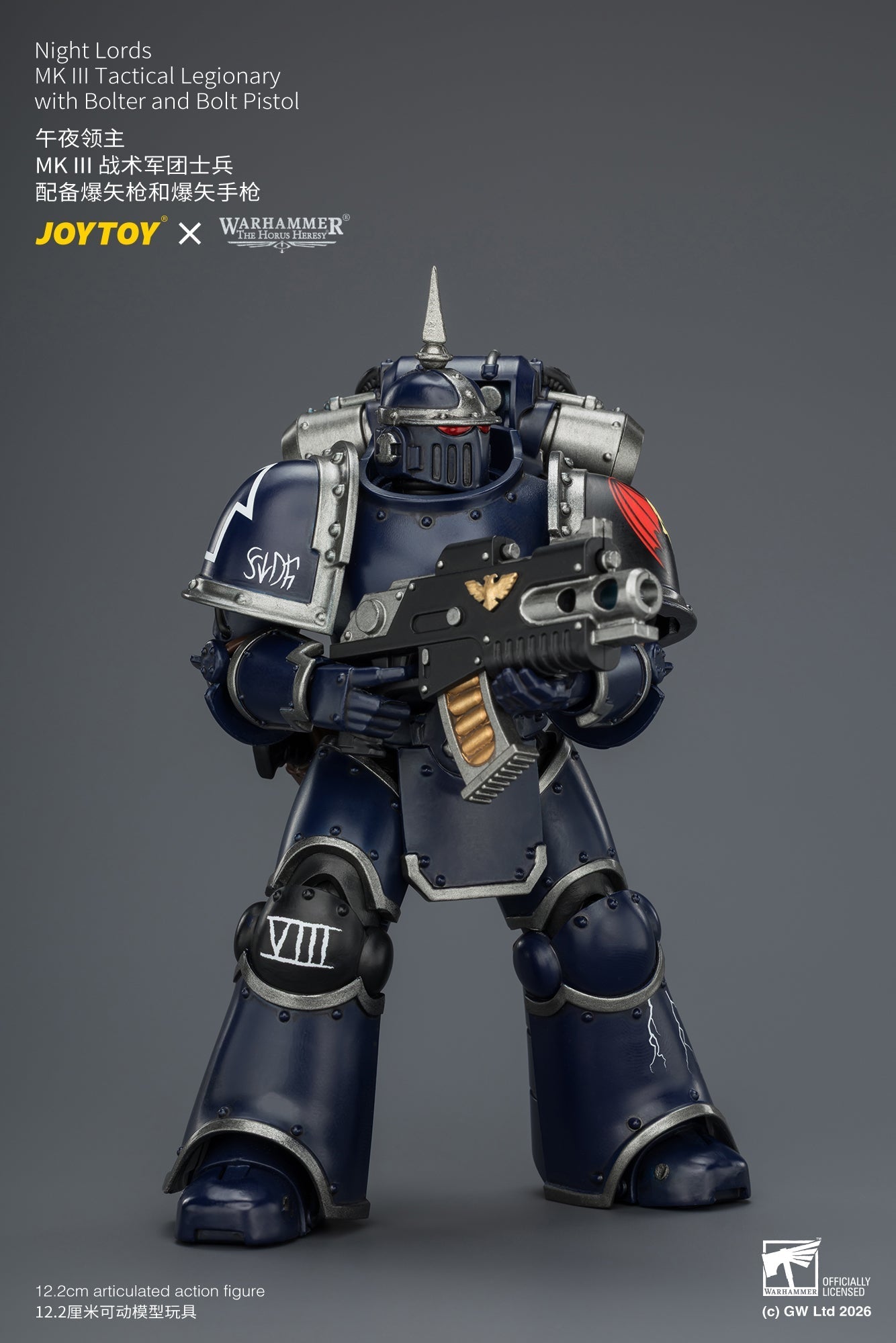 Night Lords MKVI Tactical Legionary & MK III Tactical Legionary - "The Horus Heresy" Primarch-Warhammer 40k 1/18 Action Figure By JOYTOY