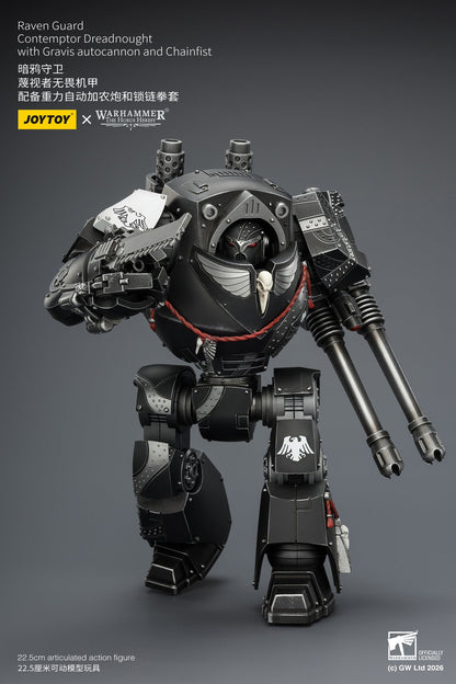 Raven Guard  Contemptor Dreadnought with Gravis autocannon and Chainfist - Warhammer "The Horus Heresy" 1/18 Action Figure By JOYTOY