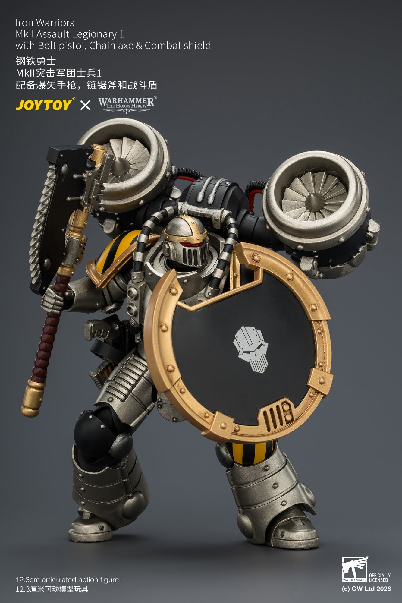 Iron Warriors MkII Assault Sergeant & Legionary - Primarch-Warhammer 40k 1/18 Action Figure By JOYTOY