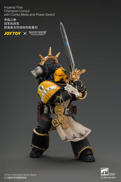 Imperial Fists Champion Consul with Combi-Melta and Power Sword - Warhammer "The Horus Heresy" 1/18 Action Figure By JOYTOY