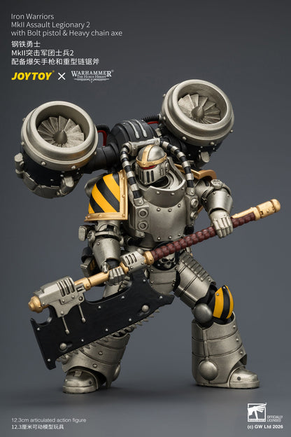 Iron Warriors MkII Assault Sergeant & Legionary - Primarch-Warhammer 40k 1/18 Action Figure By JOYTOY