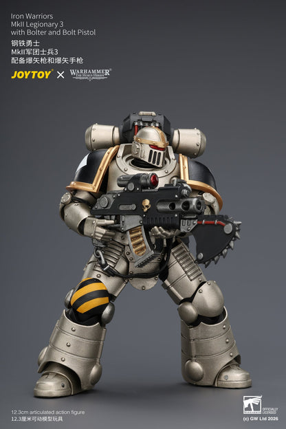 Iron Warriors Mkll Tactical Sergeant & Legionary - Primarch-Warhammer 40k 1/18 Action Figure By JOYTOY