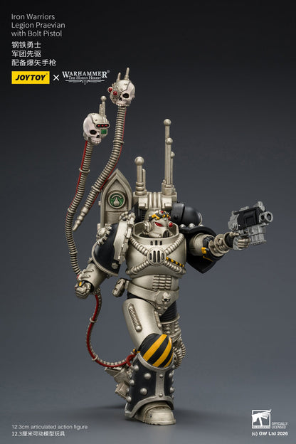 Iron Warriors Legion Praevian with Bolt Pistol & Warsmithwith  Graviton Crusher Hammer- "The Horus Heresy” 1/18 Action Figure By JOYTOY