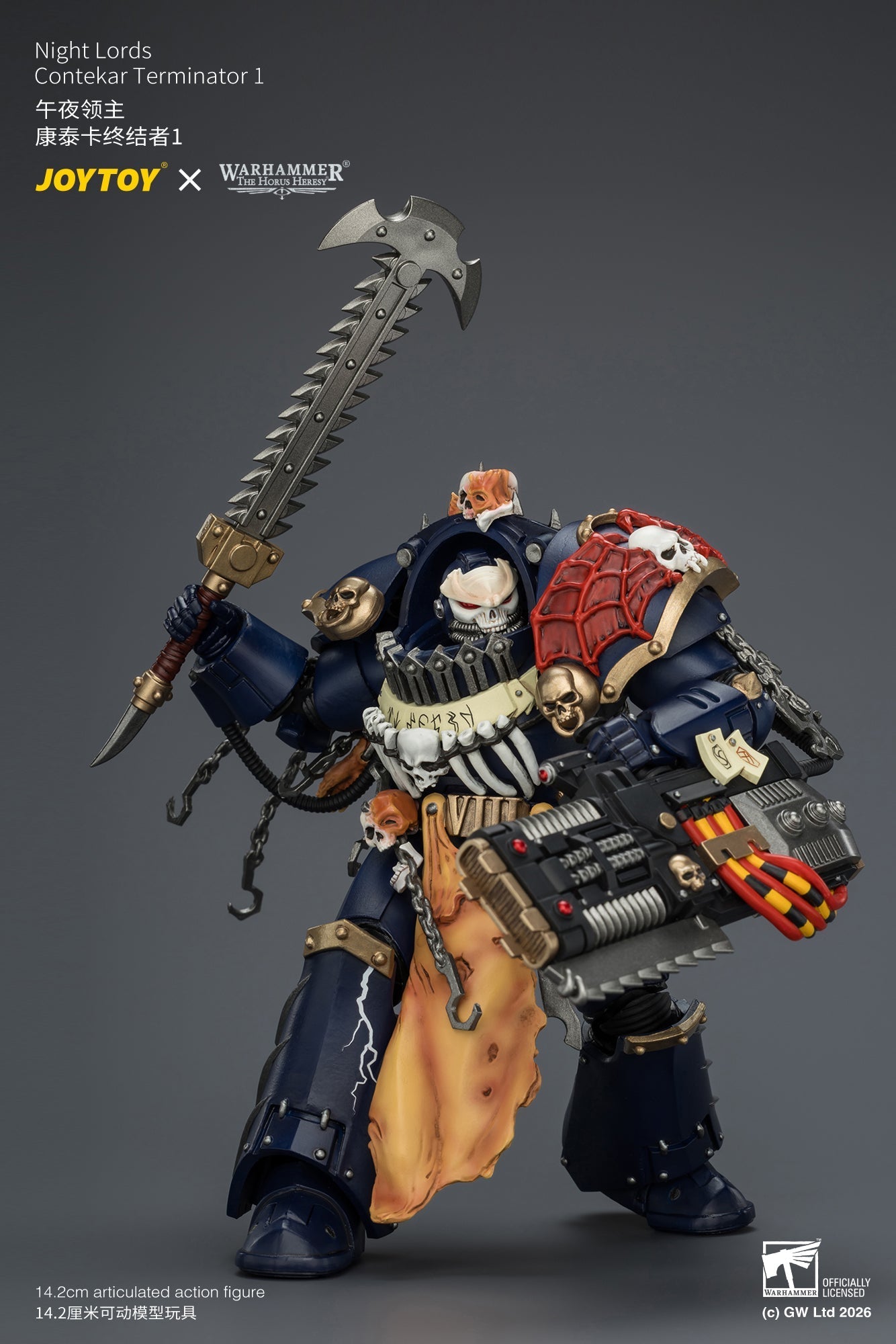 Night Lords Contekar Terminator Dissident & Contekar Terminator - "The Horus Heresy" Primarch-Warhammer 40k 1/18 Action Figure By JOYTOY