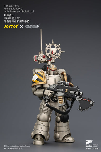 Iron Warriors Mkll Tactical Sergeant & Legionary - Primarch-Warhammer 40k 1/18 Action Figure By JOYTOY