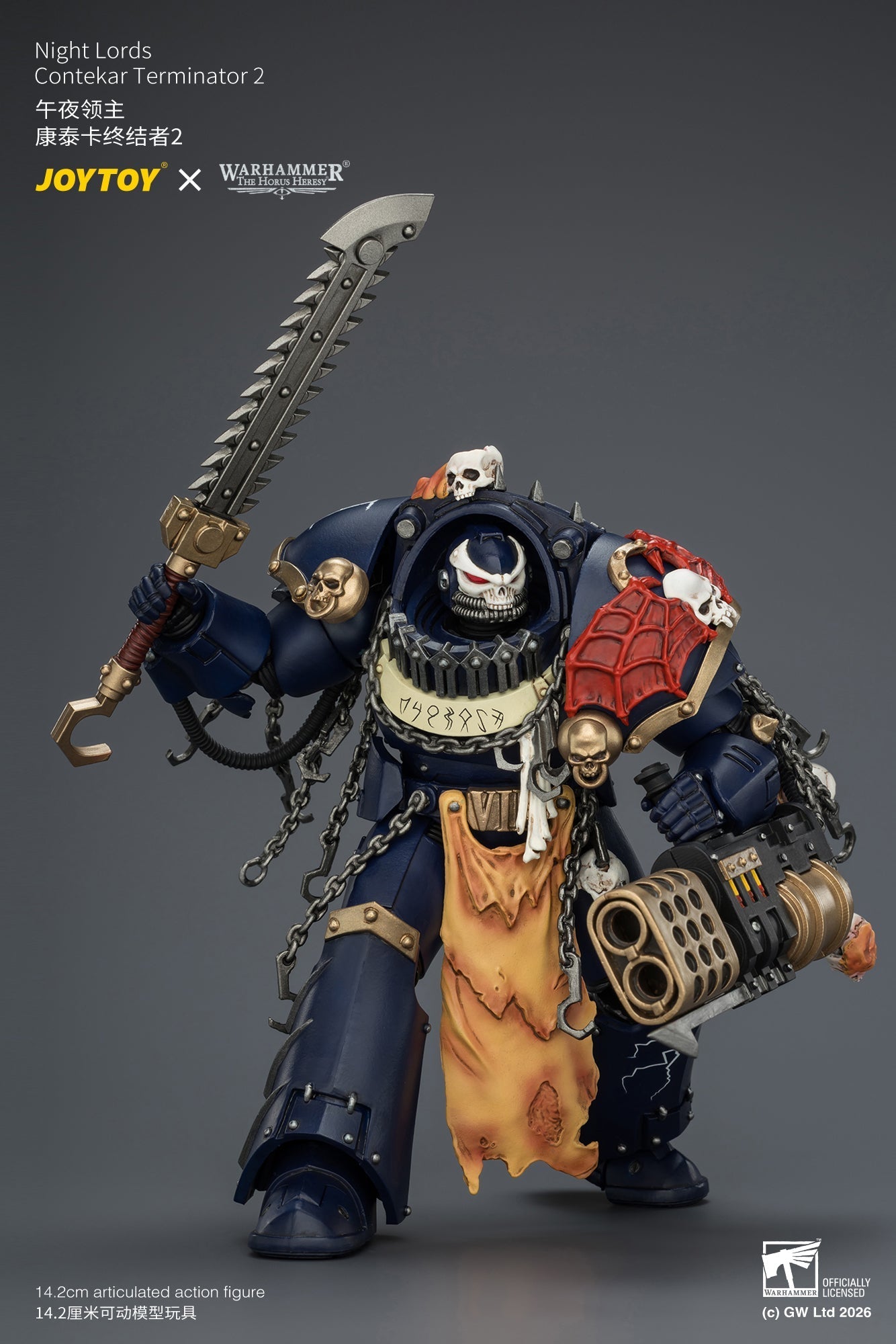 Night Lords Contekar Terminator Dissident & Contekar Terminator - "The Horus Heresy" Primarch-Warhammer 40k 1/18 Action Figure By JOYTOY